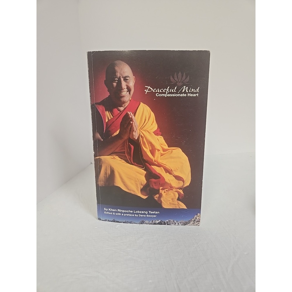 Khen Rinpoche Lobzang Tsetan SIGNED Peaceful Mind 2008 First Edition Soft Cover